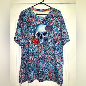 Robert Graham Skull Graphic T-Shirt XXL